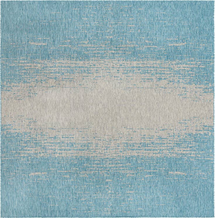 Detail image of 13' x 13' Easy-Clean Modern Indoor / Outdoor Square Rug