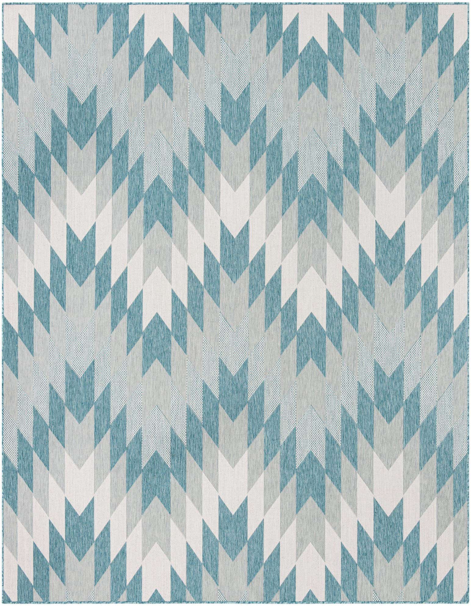 10' x 10' Easy-Clean Modern Indoor / Outdoor Square Rug