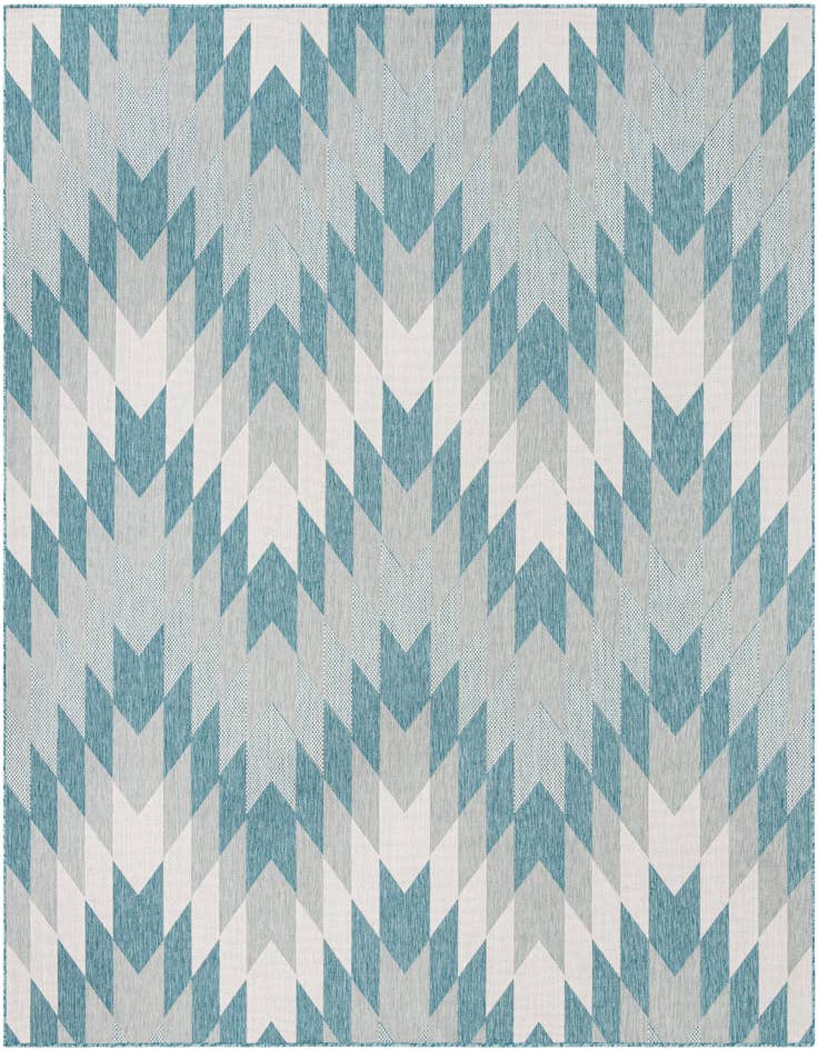 Detail image of 10' x 10' Easy-Clean Modern Indoor / Outdoor Square Rug