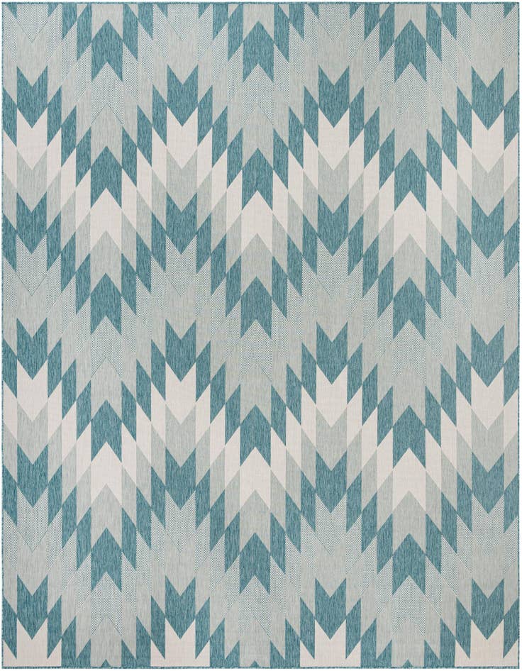 Detail image of 12' x 12' Easy-Clean Modern Indoor / Outdoor Square Rug