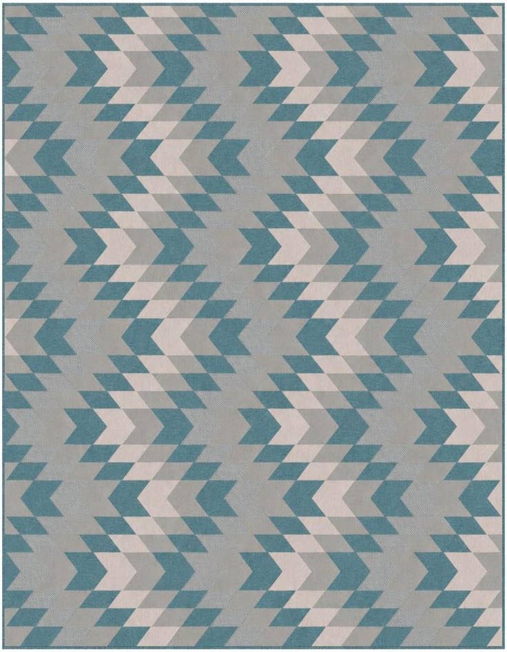 Detail image of 13' x 13' Easy-Clean Modern Indoor / Outdoor Square Rug