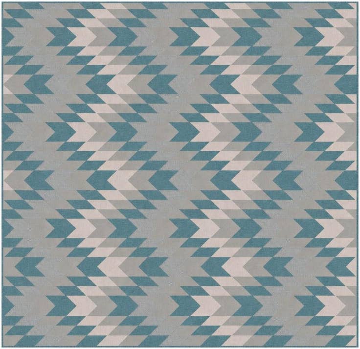 Detail image of 13' x 13' Easy-Clean Modern Indoor / Outdoor Square Rug