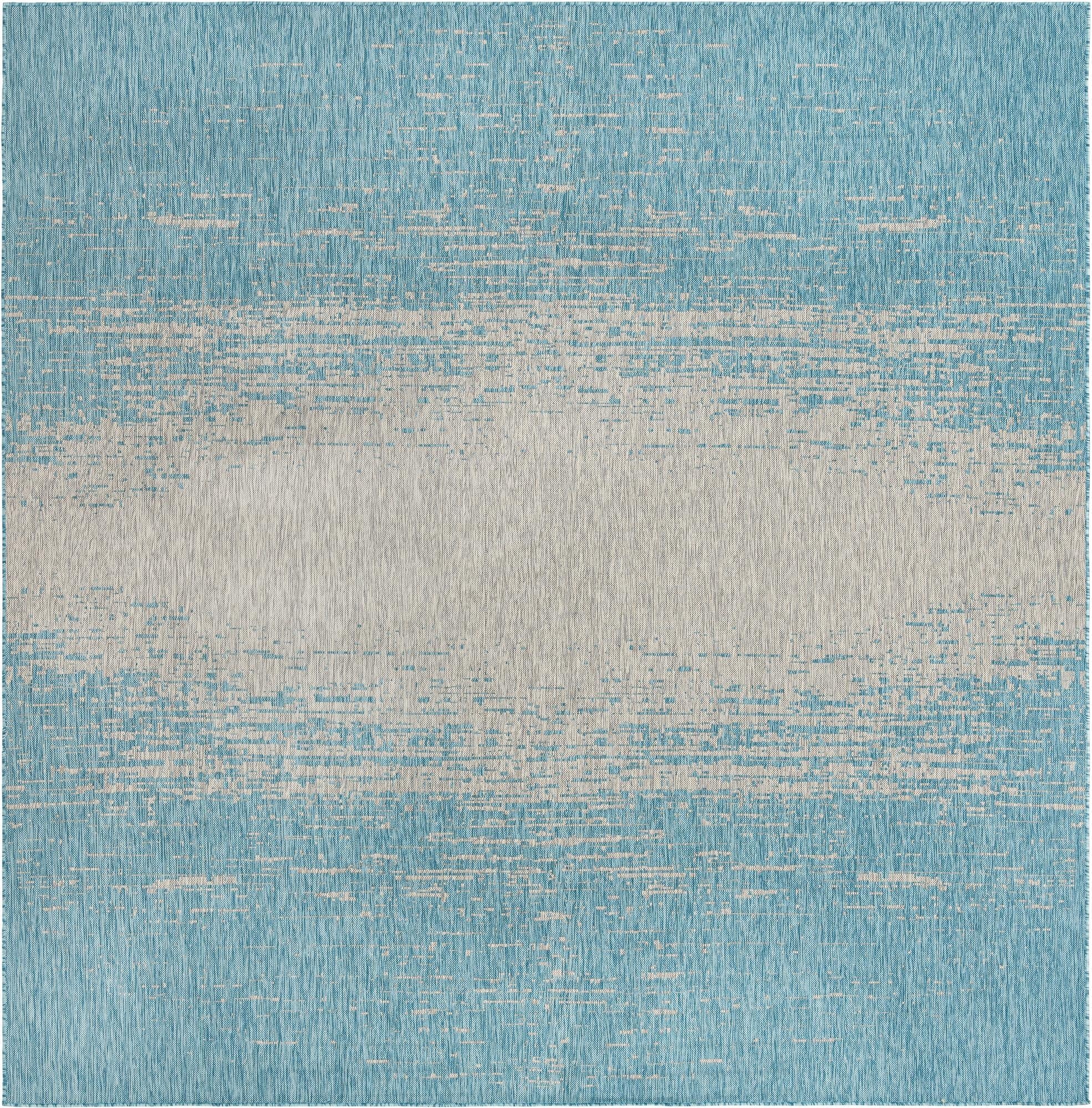 10' 8 x 10' 8  Washable Modern Indoor / Outdoor Square Rug