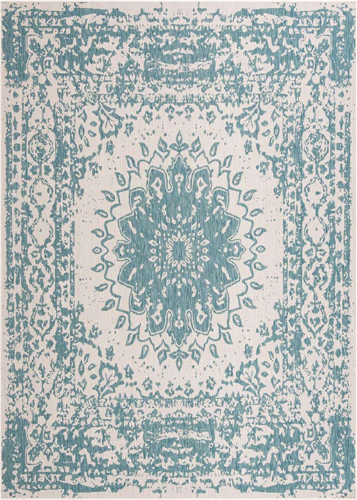 10' x 10' Easy-Clean Traditional Indoor / Outdoor Square Rug