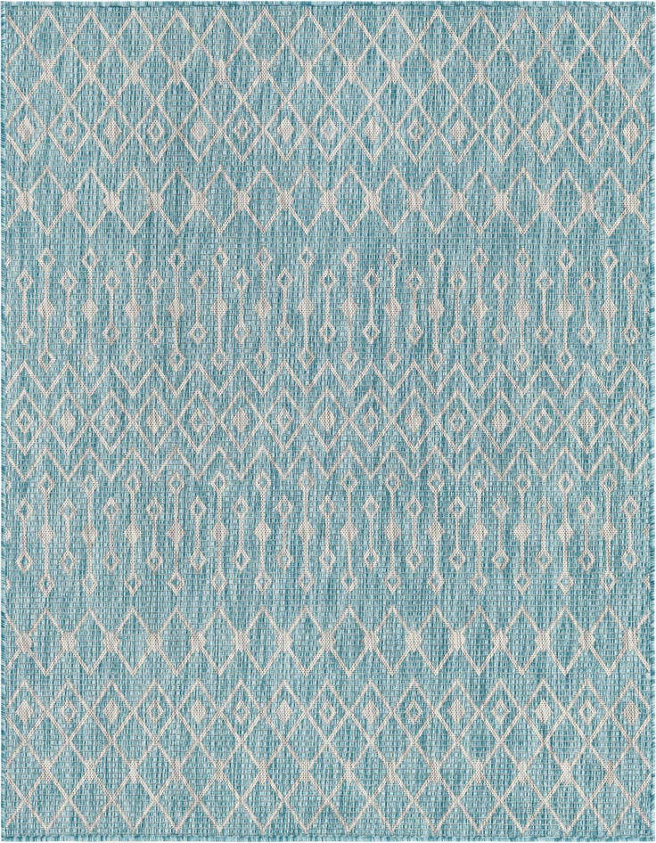 Detail image of 5' 3 x 5' 3 Easy-Clean Trellis Indoor / Outdoor Square Rug