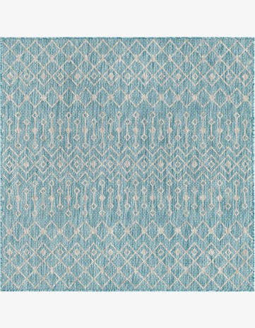 5' 3 x 5' 3 Easy-Clean Trellis Indoor / Outdoor Square Rug