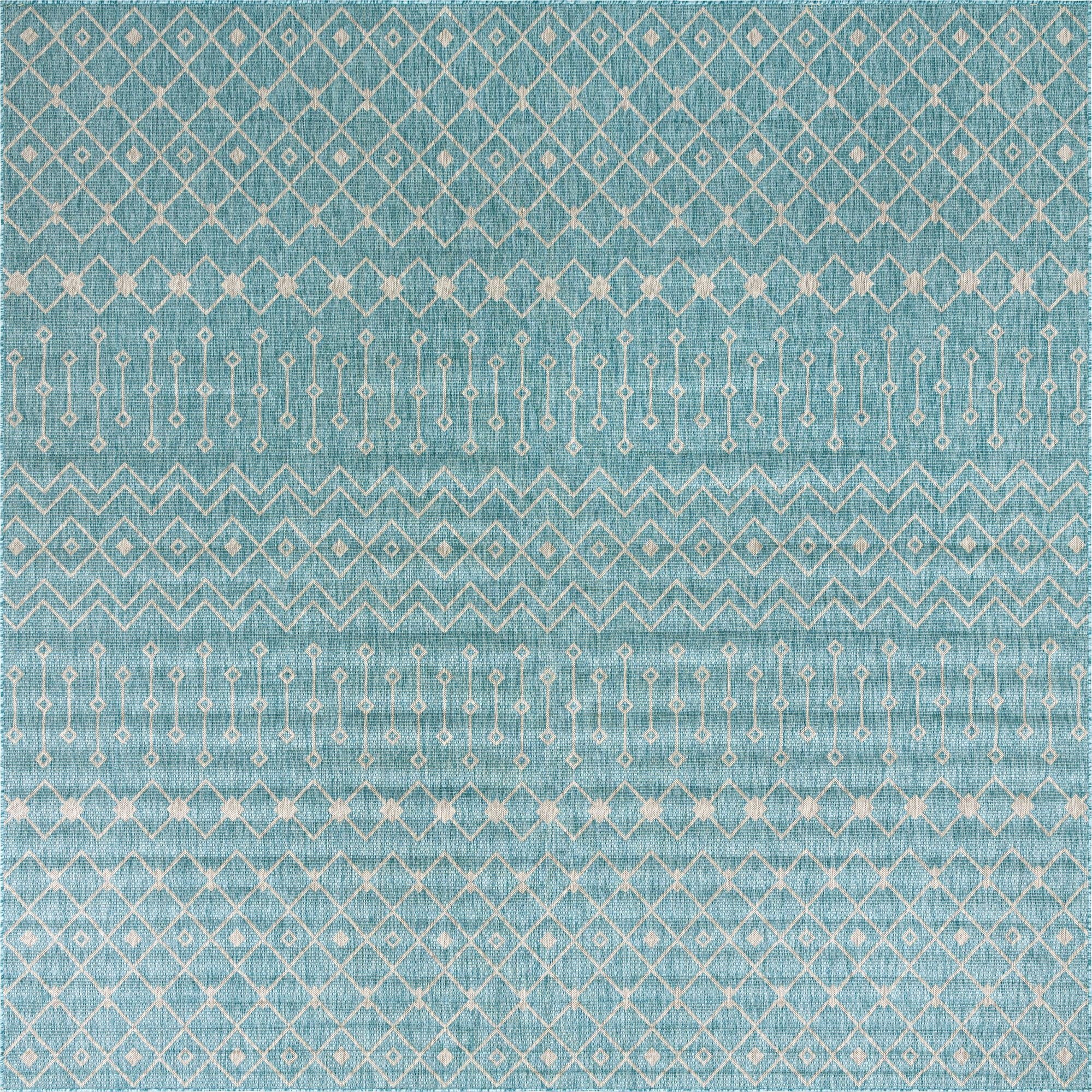 13' x 13'  Washable Trellis Indoor / Outdoor Square Rug