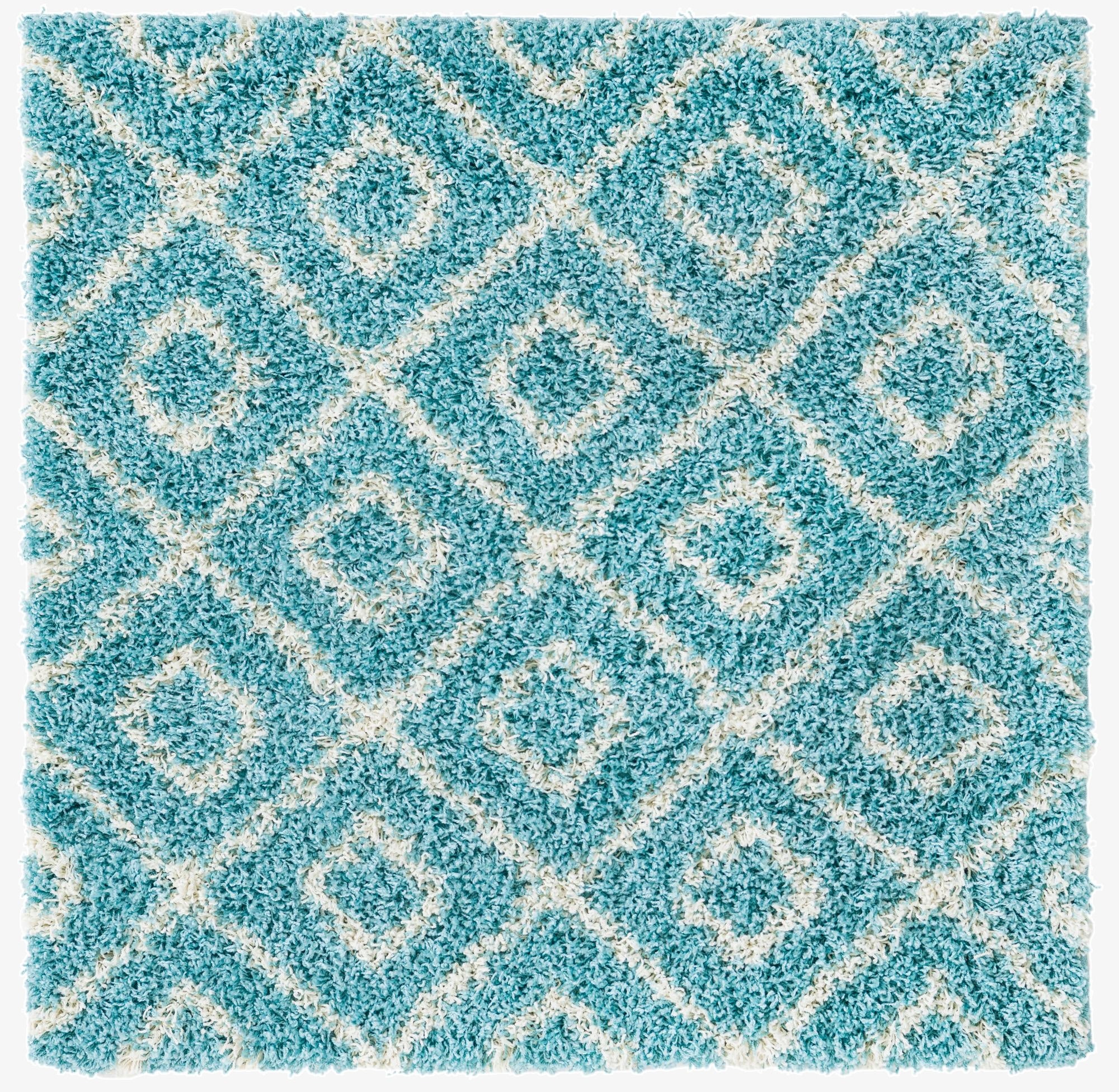 Primary image 4' x 4' Trellis Shag Square Rug