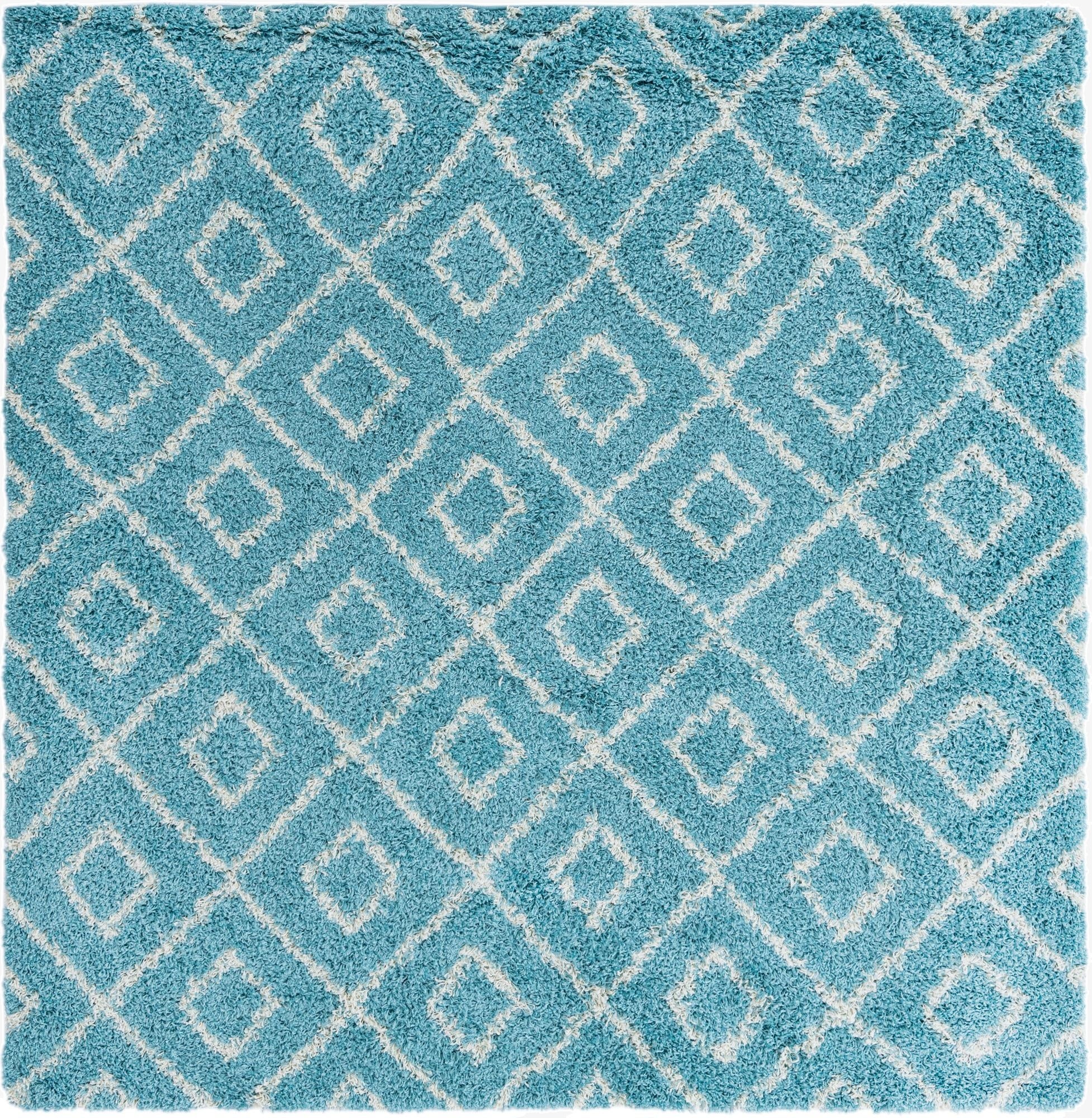 Primary image 7' 10 x 7' 10 Trellis Shag Square Rug
