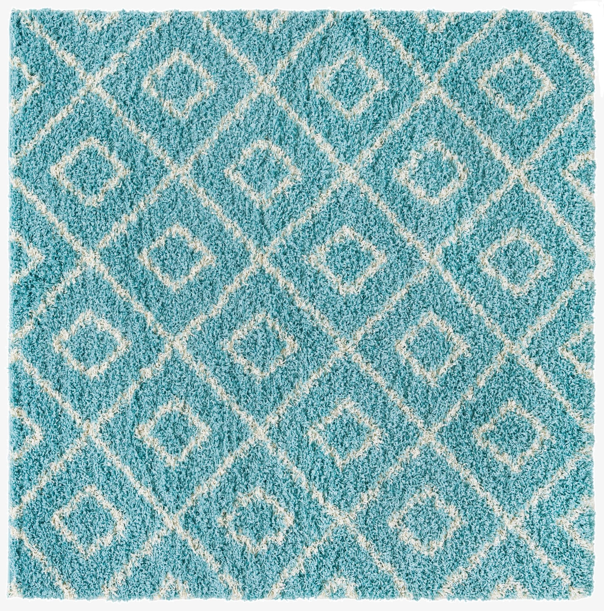 Primary image 6' x 6' Trellis Shag Square Rug