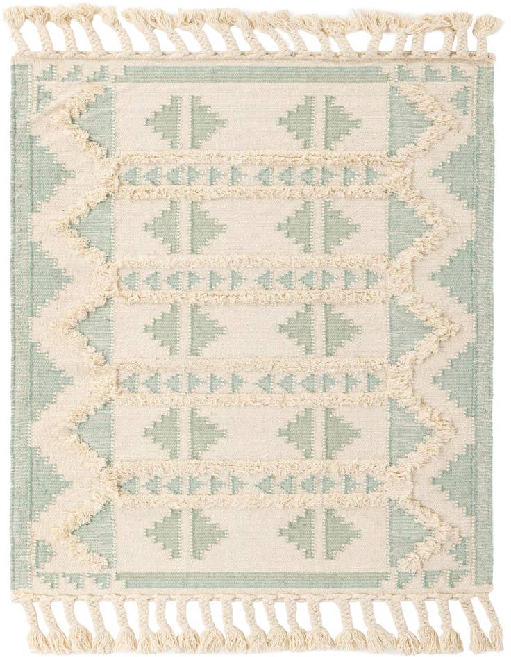Detail image of 4' 1 x 6' 1 Hand Woven Arizona Wool Rug