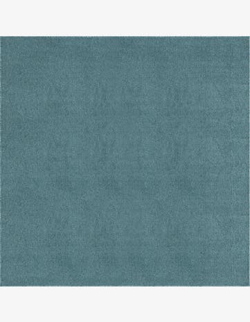 Aquamarine Blue Everyday Solid Square Rug