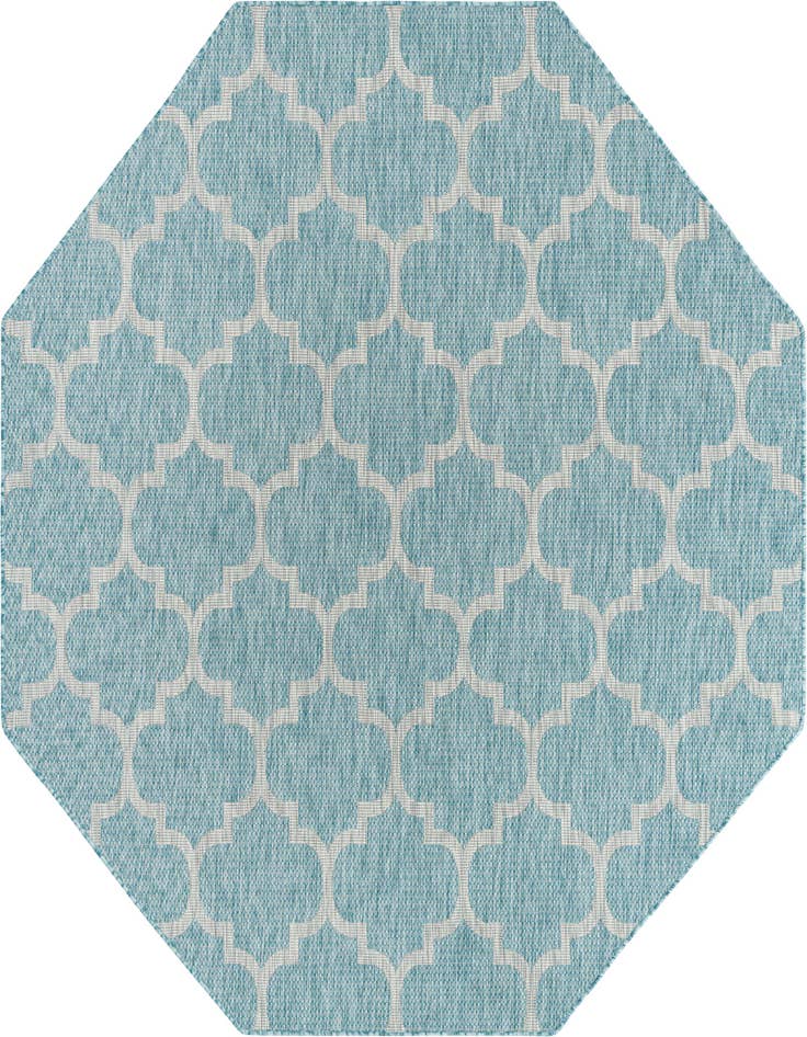 Detail image of 7' 10 x 7' 10 Easy-Clean Lattice Indoor / Outdoor Octagon Rug