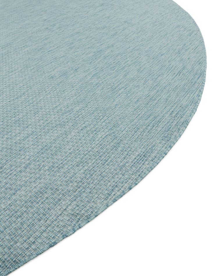 Detail image of 7' 10 x 10' Easy-Clean Solid Indoor / Outdoor Oval Rug