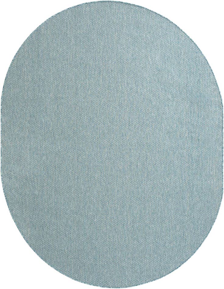Detail image of 7' 10 x 10' Easy-Clean Solid Indoor / Outdoor Oval Rug