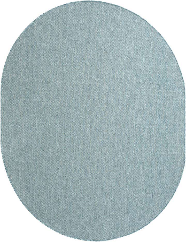 7' 10 x 10' Easy-Clean Solid Indoor / Outdoor Oval Rug