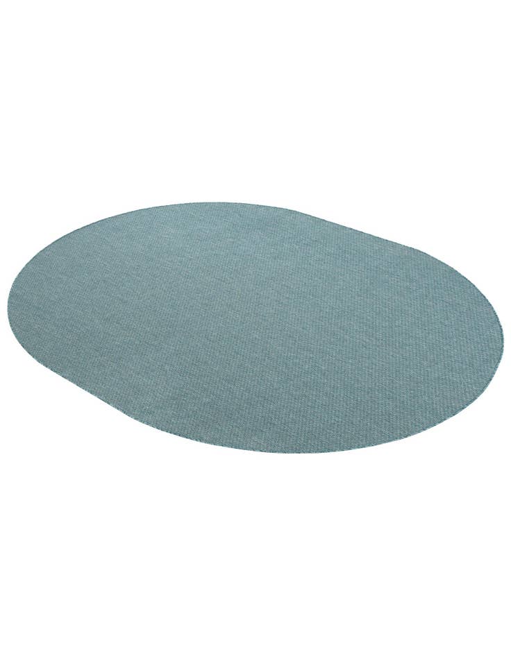 Detail image of 7' 10 x 10' Easy-Clean Solid Indoor / Outdoor Oval Rug