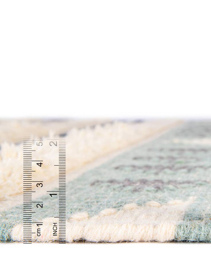 Detail image of Custom Aquamarine Hand Woven Arizona Wool Rug