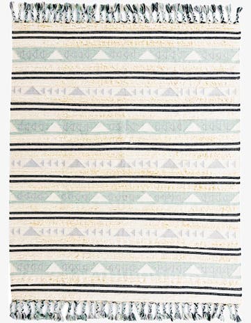 Aquamarine Hand Woven Arizona Wool Rug