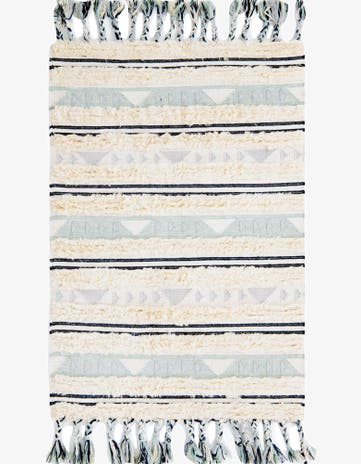 Aquamarine Hand Woven Arizona Wool Rug