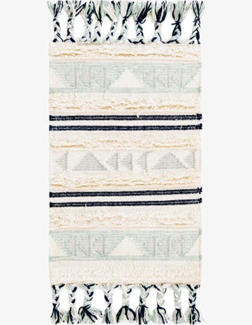 Aquamarine Hand Woven Arizona Wool Rug