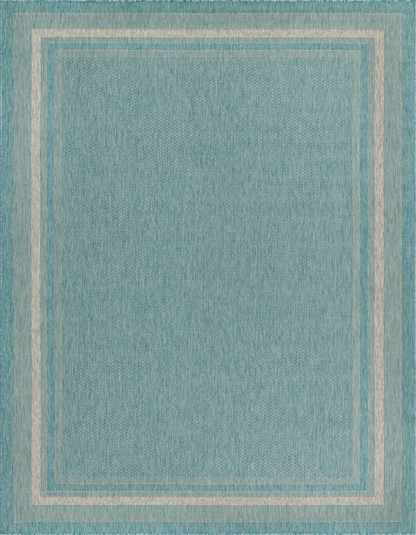 7' 10 x 11' Easy-Clean Border Indoor / Outdoor Rug