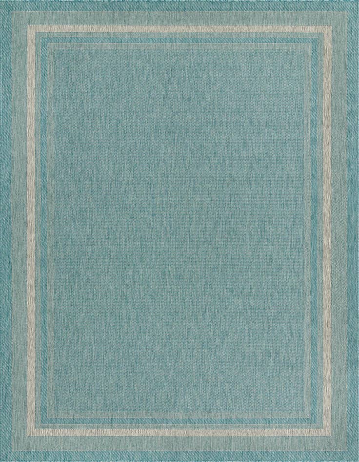 Detail image of 7' 10 x 11' Easy-Clean Border Indoor / Outdoor Rug