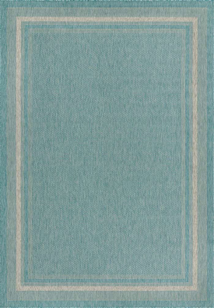 7' 10 x 11' Easy-Clean Border Indoor / Outdoor Rug