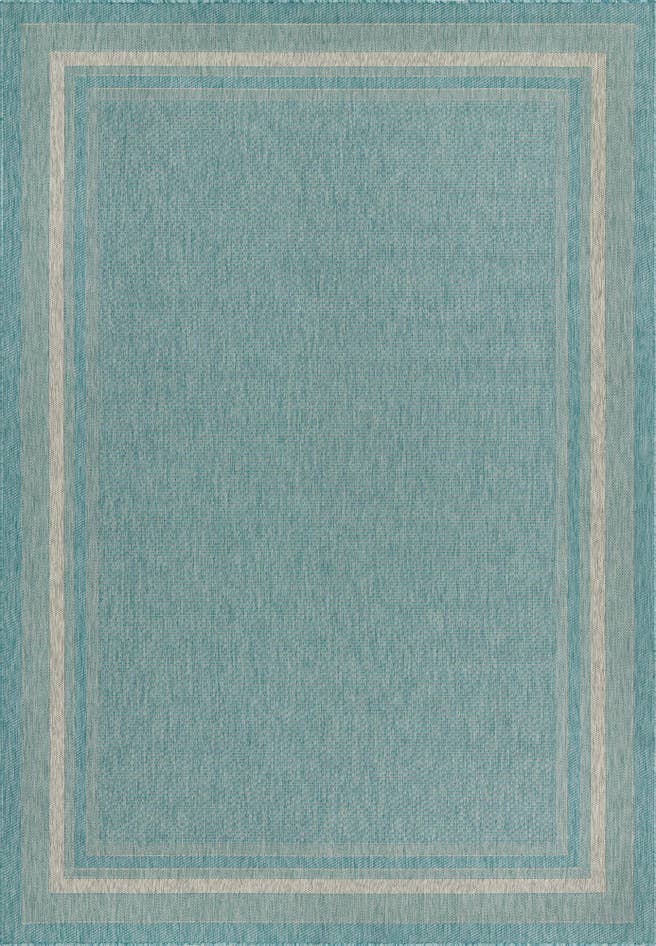 Detail image of 7' 10 x 11' Easy-Clean Border Indoor / Outdoor Rug