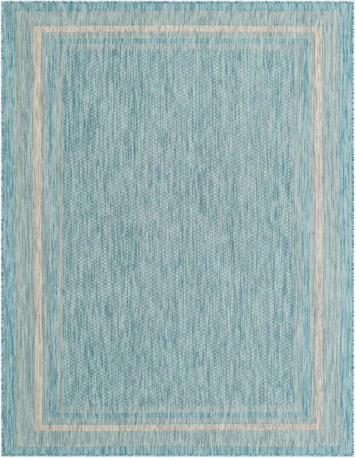 Detail image of 5' 3 x 8' Easy-Clean Border Indoor / Outdoor Rug