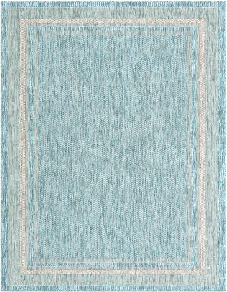 Detail image of 7' x 10' Easy-Clean Border Indoor / Outdoor Rug