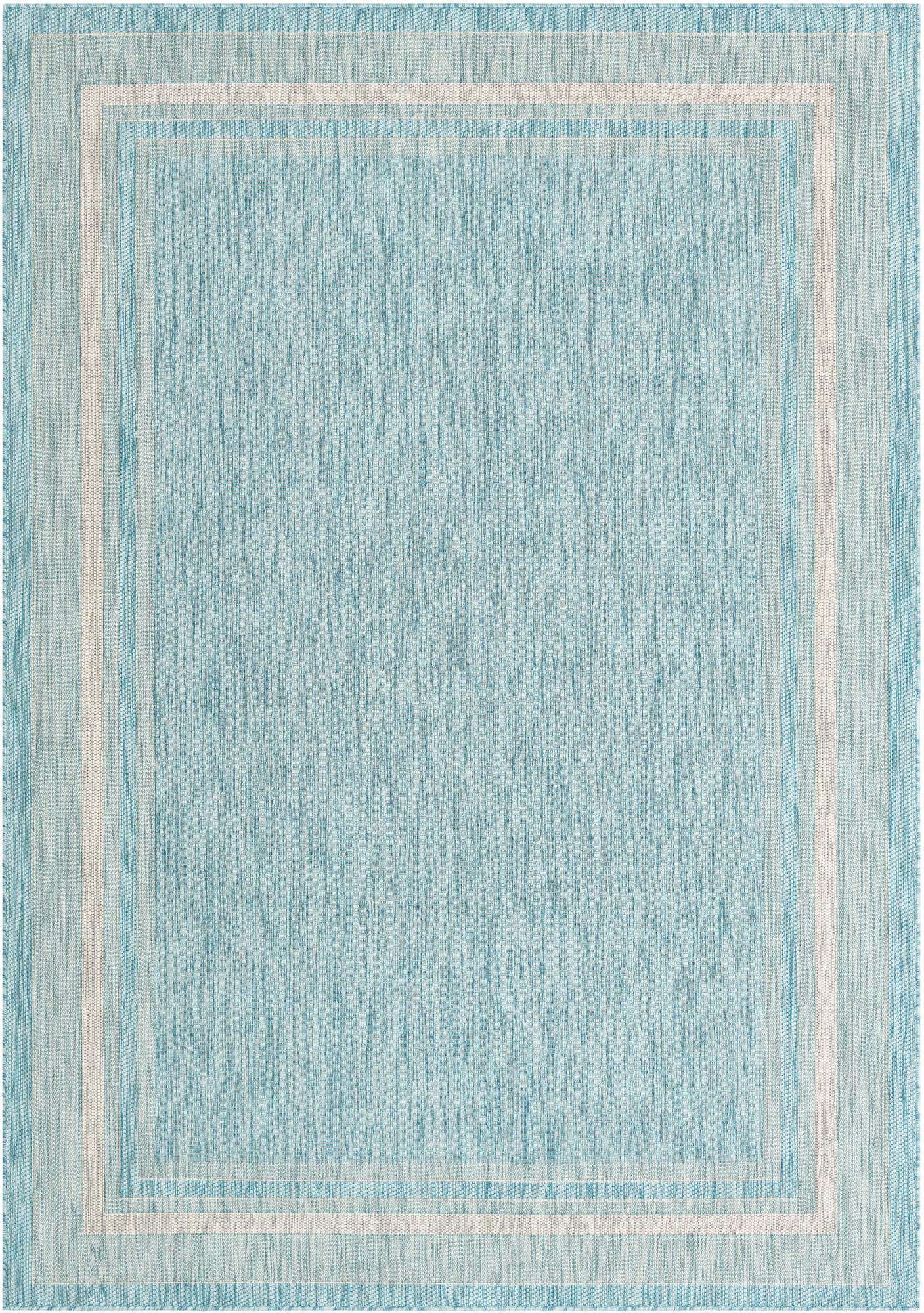 7' x 10' Easy-Clean Border Indoor / Outdoor Rug