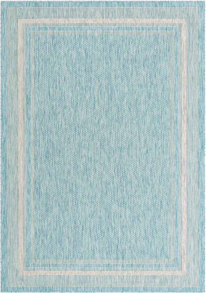 7' x 10' Easy-Clean Border Indoor / Outdoor Rug