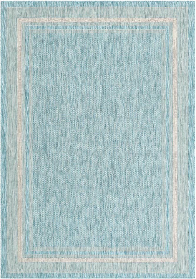 Detail image of 7' x 10' Easy-Clean Border Indoor / Outdoor Rug