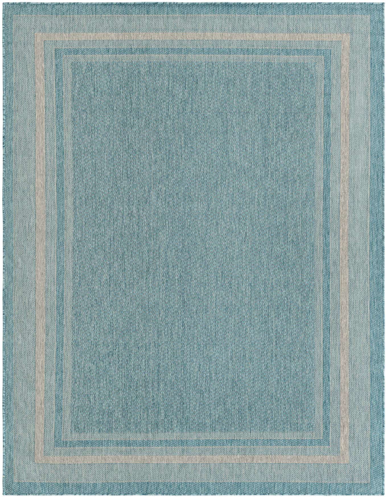6' x 9' Easy-Clean Border Indoor / Outdoor Rug