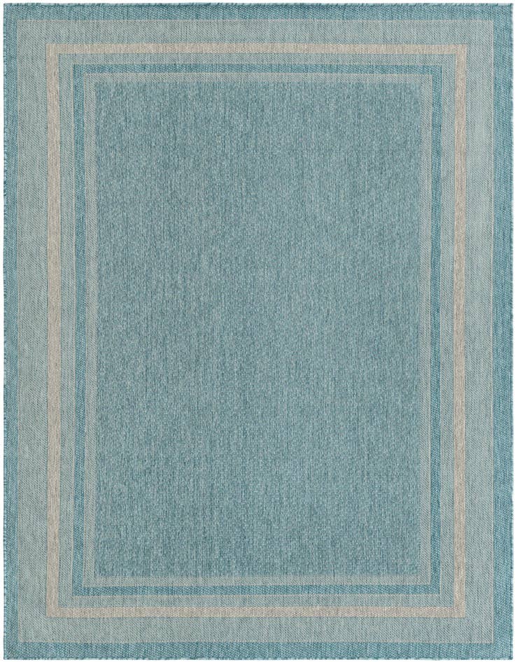 Detail image of 6' x 9' Easy-Clean Border Indoor / Outdoor Rug