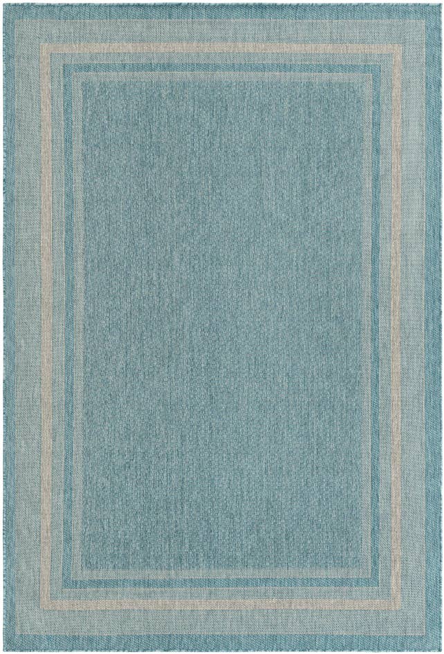 Detail image of 6' x 9' Easy-Clean Border Indoor / Outdoor Rug