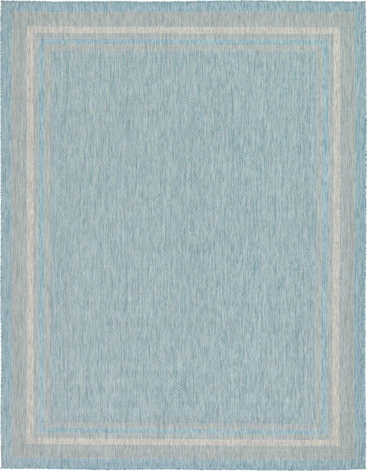 Detail image of 9' x 12' Easy-Clean Border Indoor / Outdoor Rug