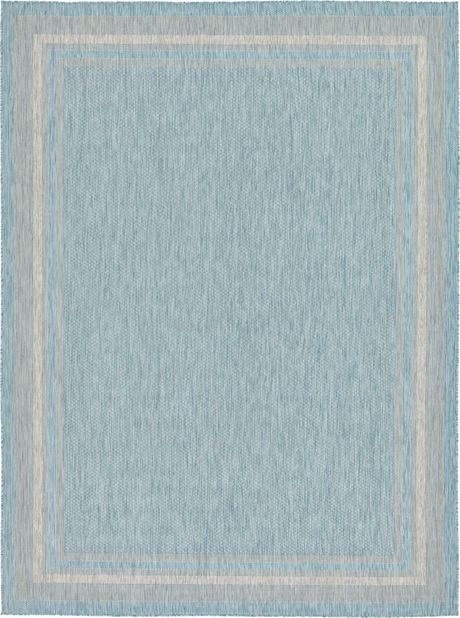 9' x 12' Easy-Clean Border Indoor / Outdoor Rug