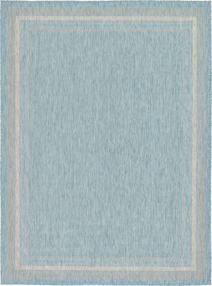 9' x 12' Easy-Clean Border Indoor / Outdoor Rug