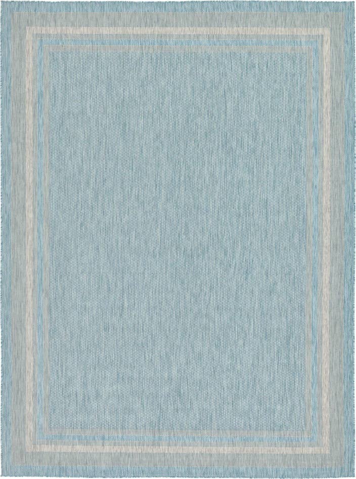 Detail image of 9' x 12' Easy-Clean Border Indoor / Outdoor Rug