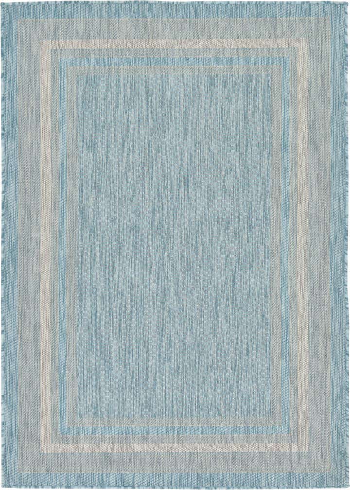 4' x 6' Easy-Clean Border Indoor / Outdoor Rug