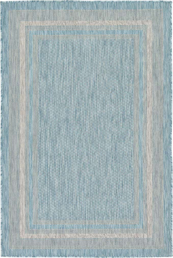 4' x 6' Easy-Clean Border Indoor / Outdoor Rug