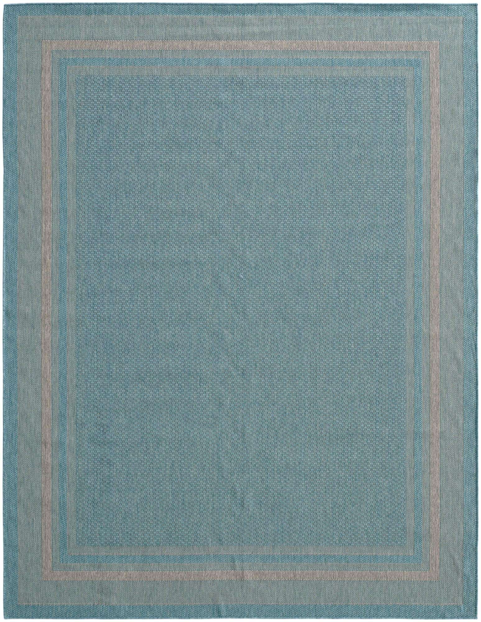 7' 10 x 10' Easy-Clean Border Indoor / Outdoor Rug