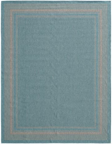 7' 10 x 10' Easy-Clean Border Indoor / Outdoor Rug