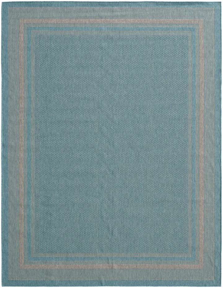 7' 10 x 10' Easy-Clean Border Indoor / Outdoor Rug