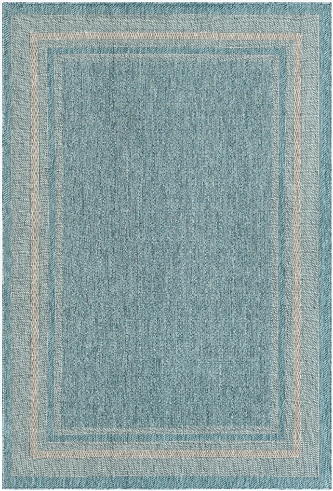 Primary image 6' x 9'  Washable Border Indoor / Outdoor Rug
