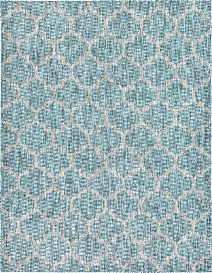 Detail image of 7' 10 x 11' Easy-Clean Lattice Indoor / Outdoor Rug