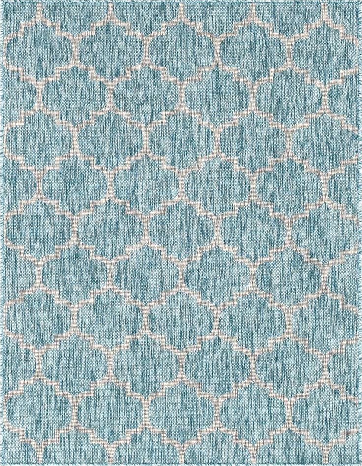Detail image of 5' 3 x 8' Easy-Clean Lattice Indoor / Outdoor Rug