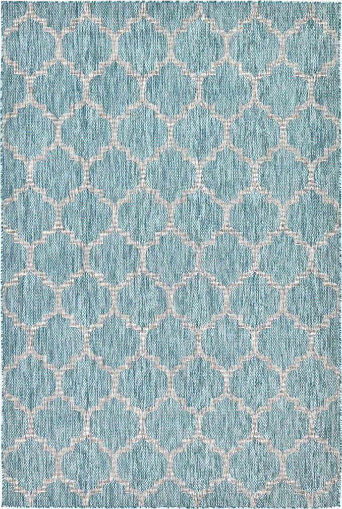 6' x 9' Easy-Clean Lattice Indoor / Outdoor Rug